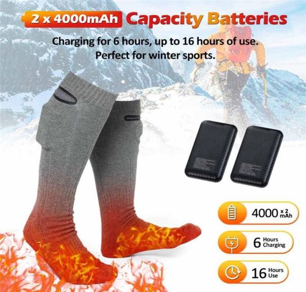 

men039s socks heated remote control electric heating rechargeable battery winter thermal men women outdoor for motorcycle8702507, Black