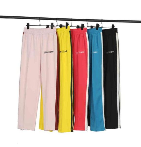 

palm 2022 street fashion angel letters basic black and white stripe casual pants men women039s bf high street sweatpants men an5045467