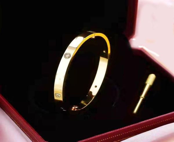

love screw bangle nail bracelet designer tennis bracelets luxury jewelry women men bangles classic 50 titanium steel alloy goldp5217900, Black