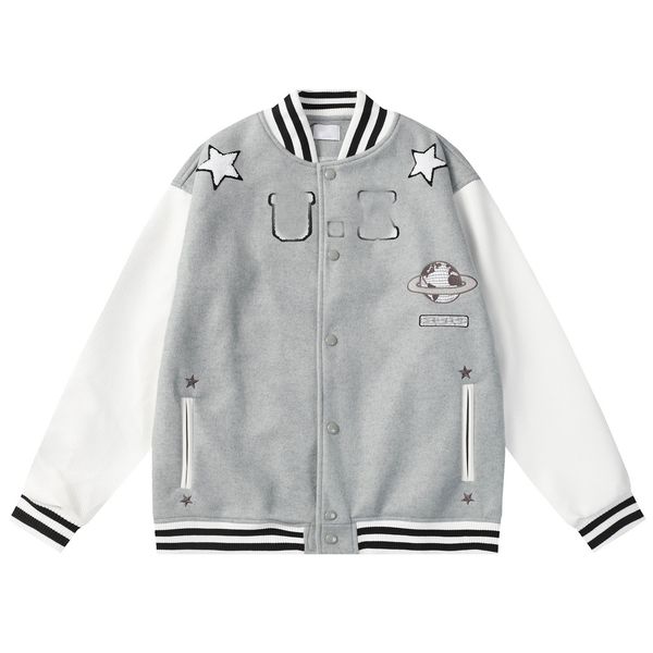 

2023 new men's designer jacket designer jacket fashion jacket college baseball jacket a3, Black;brown
