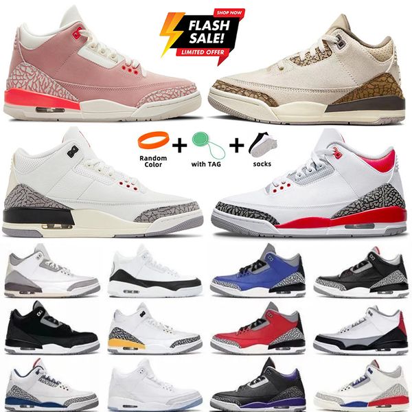 

3 palomino 3s men women basketball shoes white cement reimagined fire red luck pine green black cat bred rust pink oreo red thunder unc trai