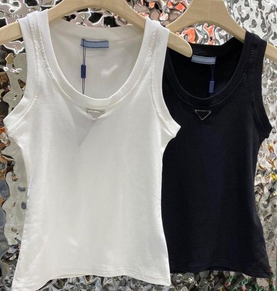 

womens t shirts sleeveless woman designer vests summer tanks camis tees vest short shirt ice silk 2346955, White
