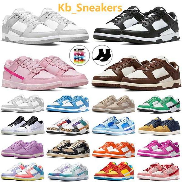 

2023 shoes with box panda triple pink designer men women sneakers university blue grey fog gai womens mens trainers outdoor casual shoe size, Black