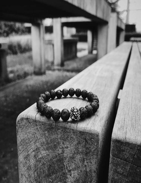

new natural lava stone lion bracelet for women pulseira men jewellery accessories summer boyfriend gift braclet drop7192318, Golden;silver