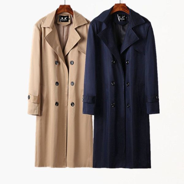 

men's jackets 2023 spring casual jacket coat mens mid length trench male slim trenchcoat masculina windbreaker outwear b139 230821, Black;brown