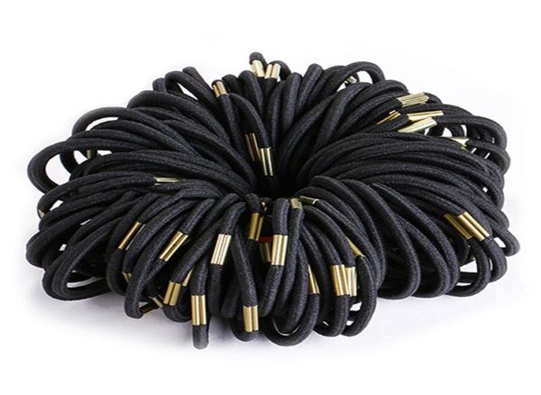 

100 pcsset black elastic hairbands for girls fashion women scrunchie gum for hair accessories elastic hair bands5536497