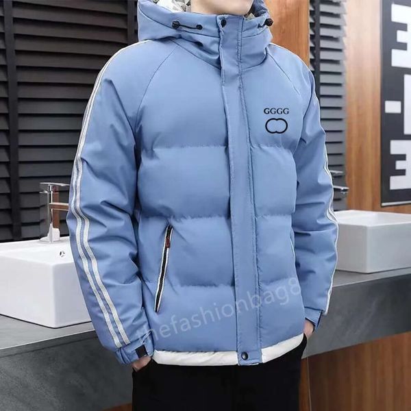 

men's down jacket parka classic brand casual men's outdoor winter down jacket neutral coat windproof and warm, Black