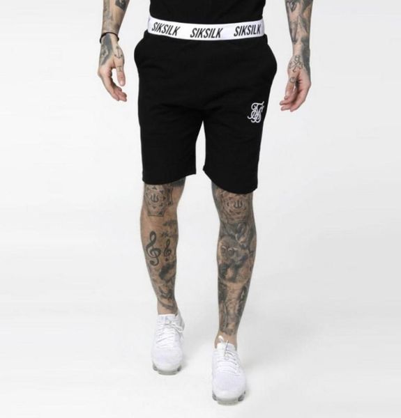 

men summer sik silk embroidery gyms fitness bodybuilding casual joggers workout brand sporting short pants sweatpants sportswear y3281879, White;black