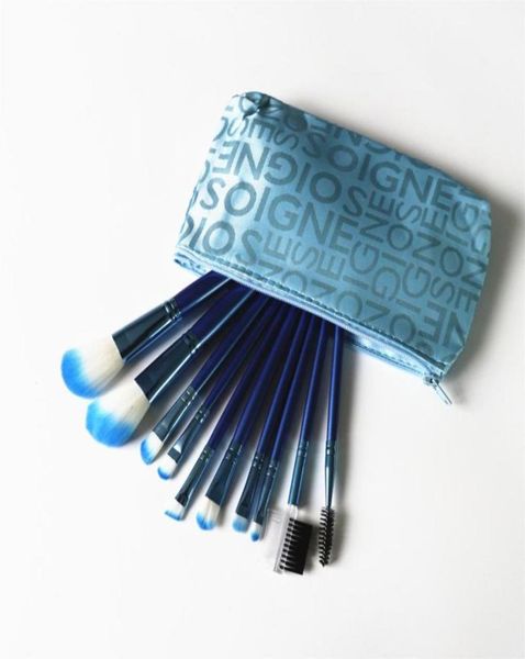 

zouyesan 2019 10 sapphire blue makeup brushes beauty tools makeup71581822065760