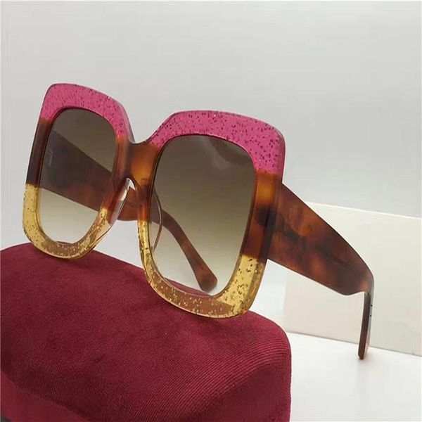 

0083 popular sunglasses women sunglasses designer 0083s square summer style full frame uv protection mixed color come 2343, White;black