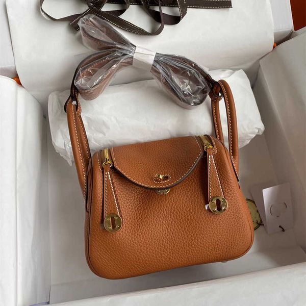 

9a luxury h ermes real leather lindss tote bags 2023 new highend hhome handmade wax line mini bag tc doctor singleshoulder portabl have real