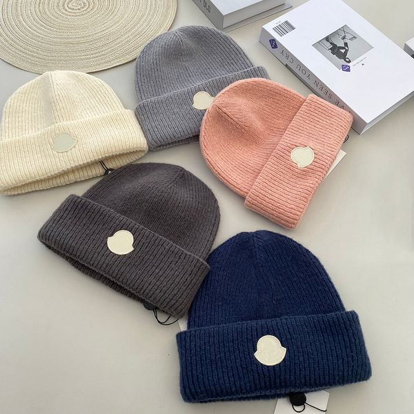 

designer no plush style brim hat warm knit hat for autumn and winter beanie fashionable party hat, Blue;gray