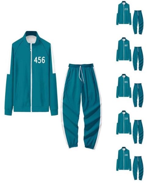 

korean teleplay squid game costume same suit jacket woemans halloween cosplay party sweater suit72604983171394, Black;red