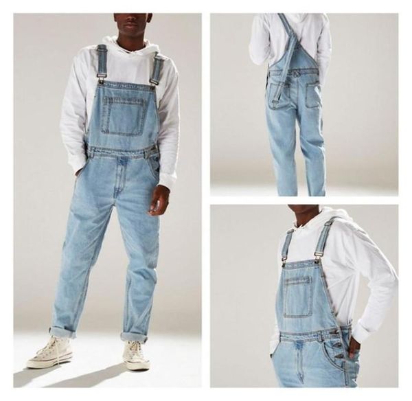 

rompers suit men jeans jumpsuit 2020 new autumn winter cotton casual male denim pants overalls playsuits clothes plus size3423510, Blue
