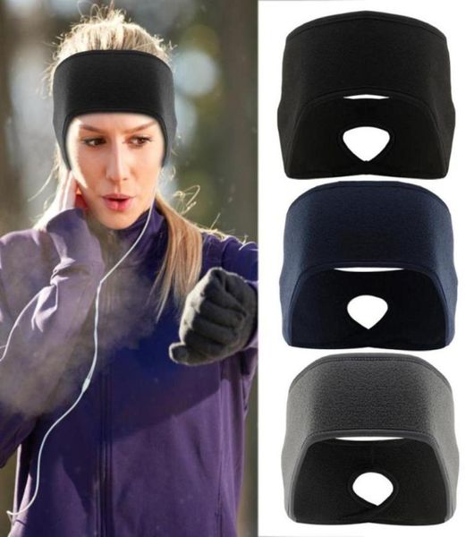 

outdoor fleece ponytail headband yoga running fitness sports warm sweatband3729035
