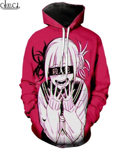 

anime girl my hero academia ahegao manga 3d print himiko toga hoodies casual sweatshirt fashion pullovers9271169, Black