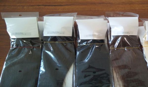 

100 indian remy human hair clip in hair extensions 7pcs set 1603903924039039 option dhl1363413, Black