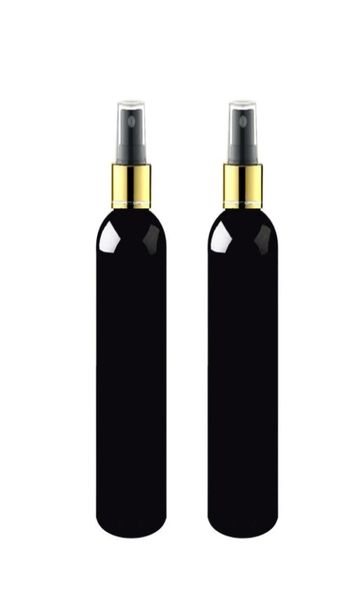 

30x200ml black sprayer gold pump bottle makeup setting fine mist gold spray cosmetic bottles colored plastic spray container4734209