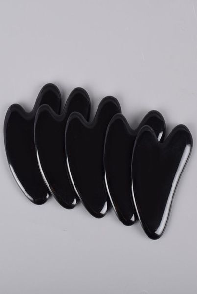 

natural obsidian gua sha board black jade stone body facial eye scraping plate acupuncture massage relaxation health care c072409835