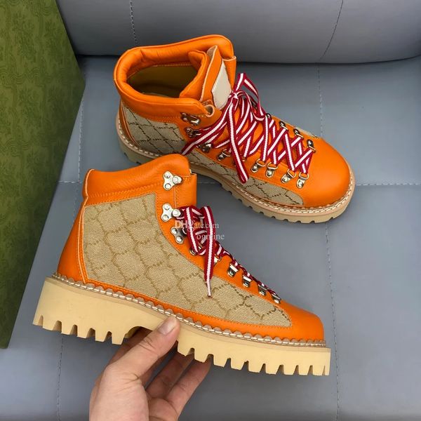 

r boots autumn winter luxury womens fashion printing multi style leather shoes platform woman martins ankle boot without box decorative 38-4, Black