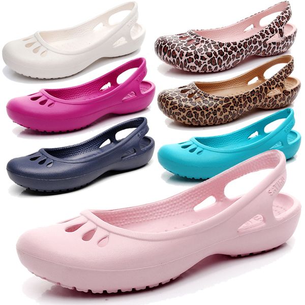 

sandals certified satihu summer lightweight anti slip hole shoes clog for women's flat bottom sandals nurse outdoor beach jelly 230822, Black