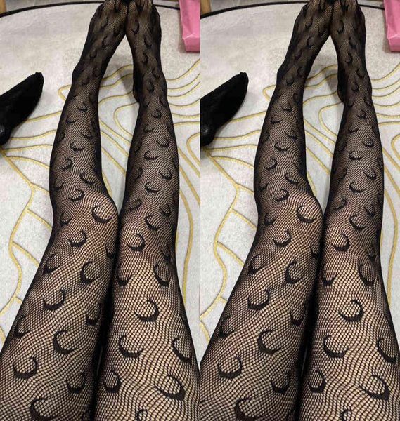 

spring summer fishnet letter tights transparent tights fashion moon pattern thin pantyhose plus size panty collant y11302983475, Black;white