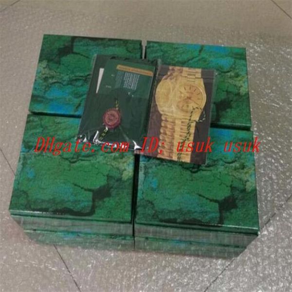 

2022 ship super quality watch box new style green original box papers leather bag gift boxes in gm t su b se a watch box gree266t, Black;blue