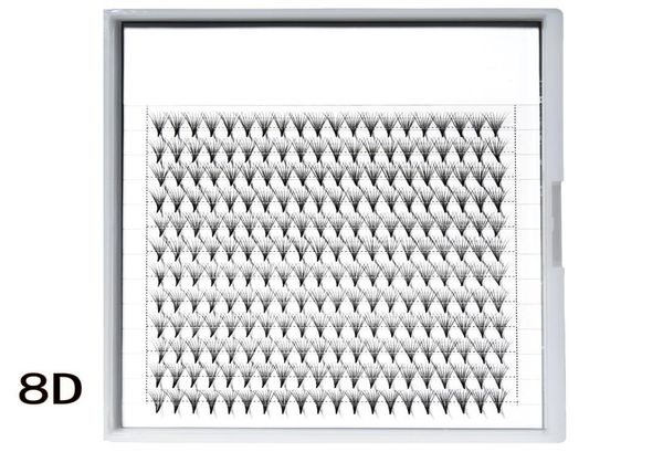 

qsty eyelashes premade wide fans 8d faux mink hair natural long grafting false lashes short stem russian volume professional eyela1645820