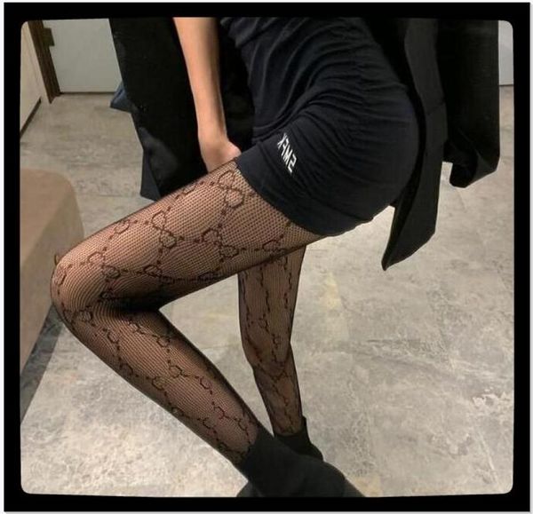 

mesh tights silk elastic women stockings luxury women socks socks high waist tights big brand pantyhose fashion letters q5167200, Black