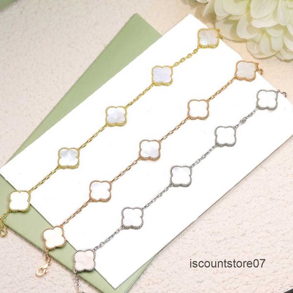 

4a lady designer clover bracelets designer bangles jewelry dance party women superior quality, Golden;silver