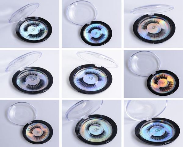 

3d silk protein mink false eyelashes long lasting lashes soft natural mink eyelashes eye makeup tool round box packaging tta5169291245