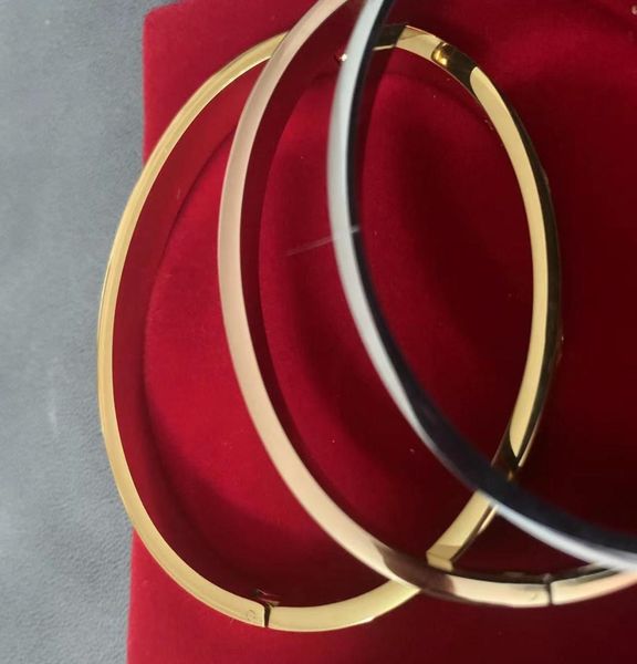 

designer bracelet bangles jewelry bangle women titanium steel alloy goldplated craft colors never fade not allergic luxury gold b8810169, Black
