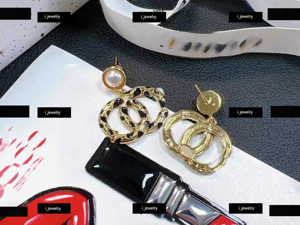 

designer women's earrings pearl embellishments jewelry logo shaped pendant dangle & chandelier #including brand box new arrival, Silver