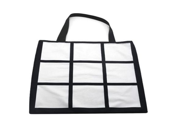 

blank sublimation grid tote bag white diy heat transfer sudoku shopping bag double sides gridview reusable storage bags handbag f18240388