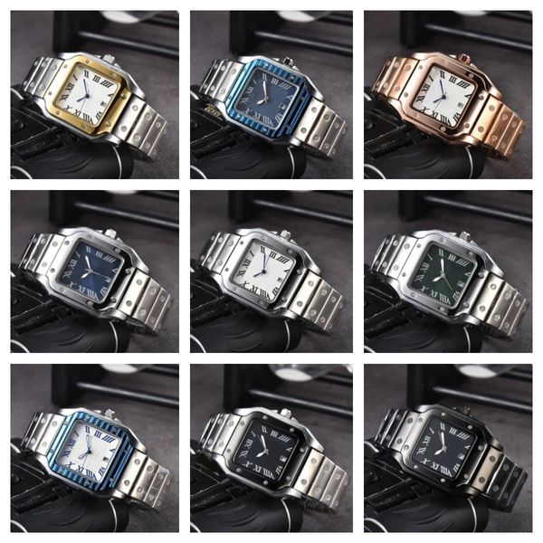 

mens watch ladies watch designer watch watch gold plated square watch stainless steel strap sapphire watch couple limited edition, Slivery;brown