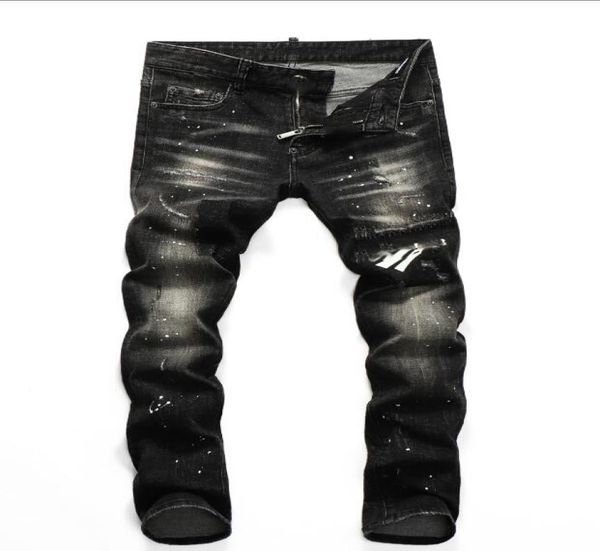 

2021france fashion pierre straight jeans men039s biker jeans hole stretch denim casual jean men skinny pants elasticity ripped 5867029, Blue