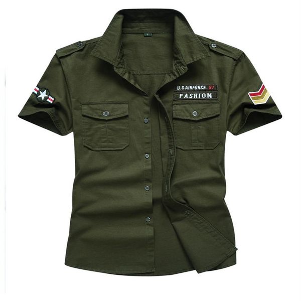 

6xl big size mens summer cargo shirts mens outfit with pockets shirt female cool us style wear342z, White;black