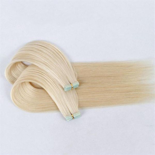 

color 1 60 human hair extensions invisible tape remy hair 100g 40pieces double sides adhesive213b, Black