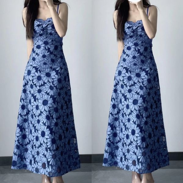 

sandro daisy embroidery strap dress girl, Black;gray