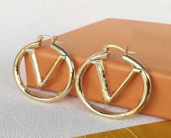 

2021 new fashion gold hoop earrings for lady women party wedding lovers gift engagement jewelry for bride louiseitys viutonitys6755400, Golden;silver