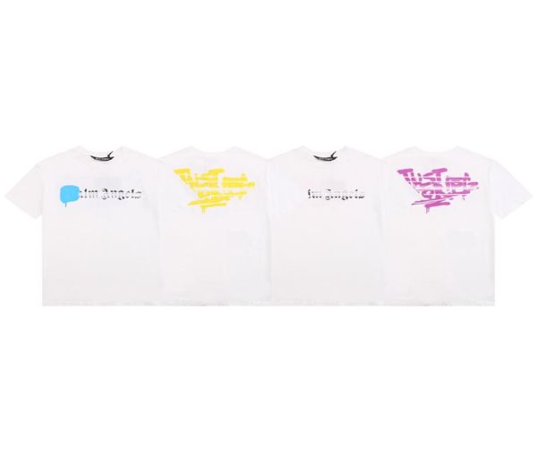 

2022designer of luxury t-shirt brand s angel t shirt pa clothing spray letter short sleeve spring summer tide men and women tee5873237, White;black