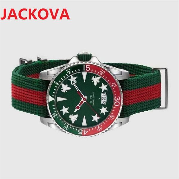 

5a quality nylon strap quartz fashion mens womens watches 40mm auto date men dress designer watch all the crime male gifts bee ske303h, Slivery;brown