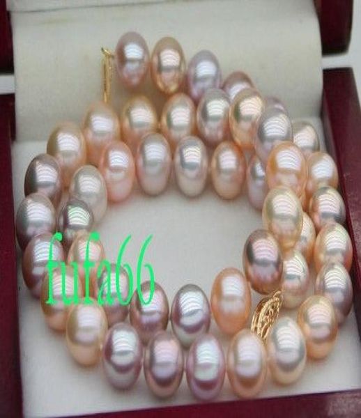 

new fine pearl jewelry gorgeous 10mm multicolor akoya pearls necklace 18inches4553186, Silver