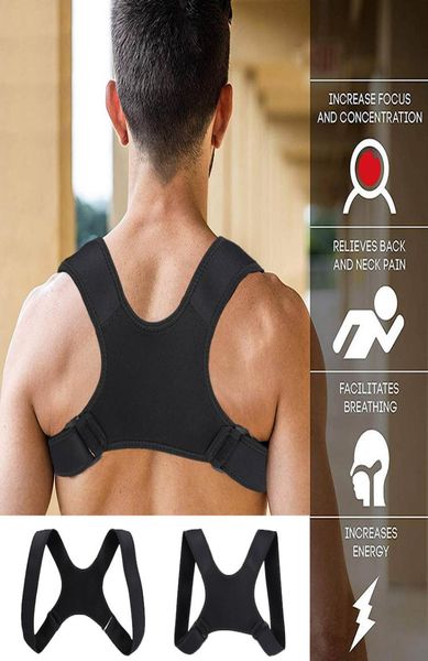 

posture corrector clavicle spine fracture support back shoulder straighten adjustable back brace support belt posture correction4369543