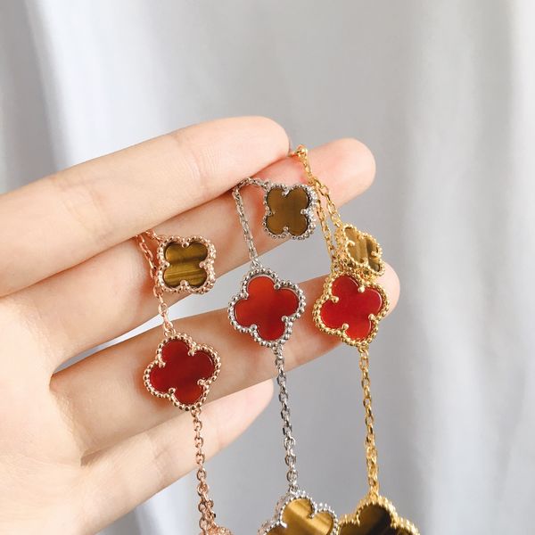 

fashion four leaf clover bracelet motif luxury jewerly designer for woman shell chain men jewelry jeweler party gift gold silver rose gold w, Golden;silver