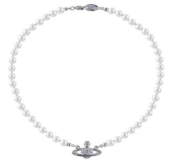 

new fashion creative planet pearl necklace women039s cute romantic wedding clavicle jewelry9542279, Silver