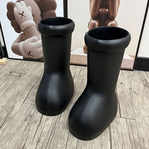 

big size shoes black shoes fashion shoes children big red boots head rain high thick bottom round heads girls boys sneakers youth kid size y