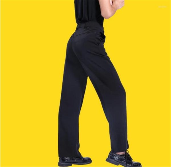 

stage wear black latin modern ballroom performance trousers boys men dance pants5876060, Black;red