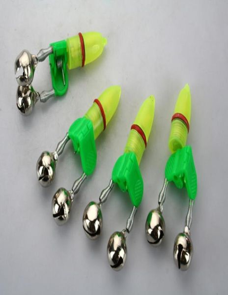 

10 pcs fishing led twin bell with tip light rod alarm01238239347