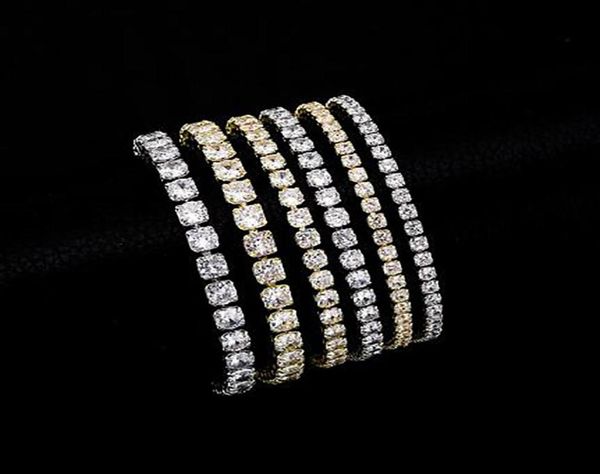 

european and american tennis braclets hiphop tide 14k gold plated zirconmicroencased 3mm 4mm 5mm bracelet8535211, Golden;silver